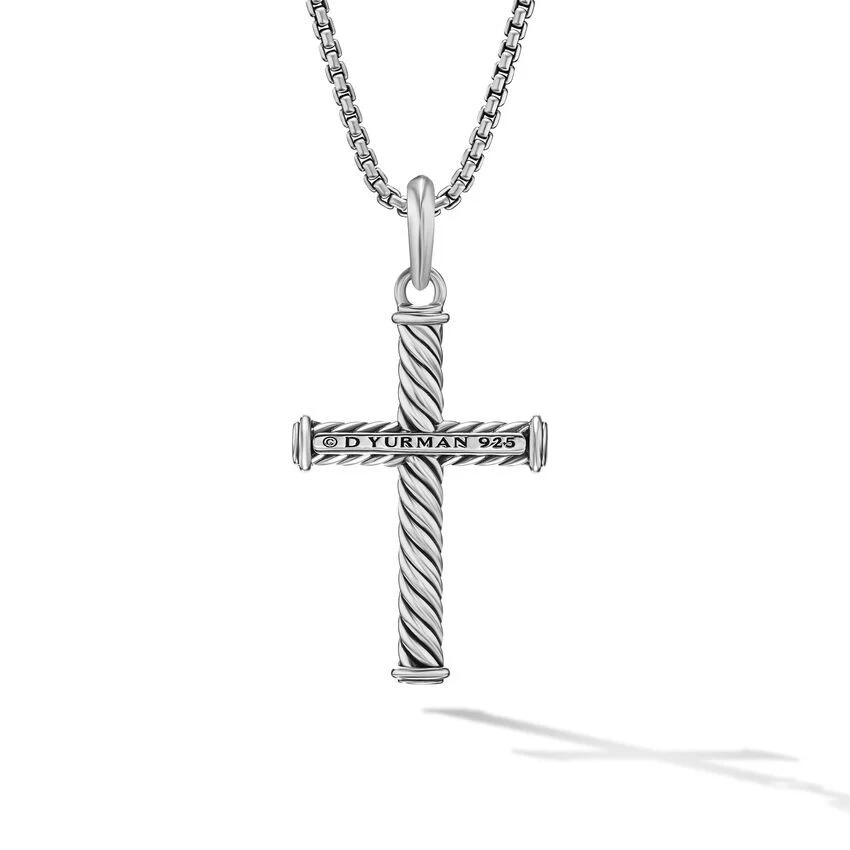 Cable Cross Pendant in
Sterling Silver, 35mm - Image 2