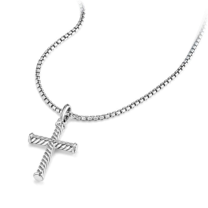Cable Cross Pendant in
Sterling Silver, 35mm - Image 3