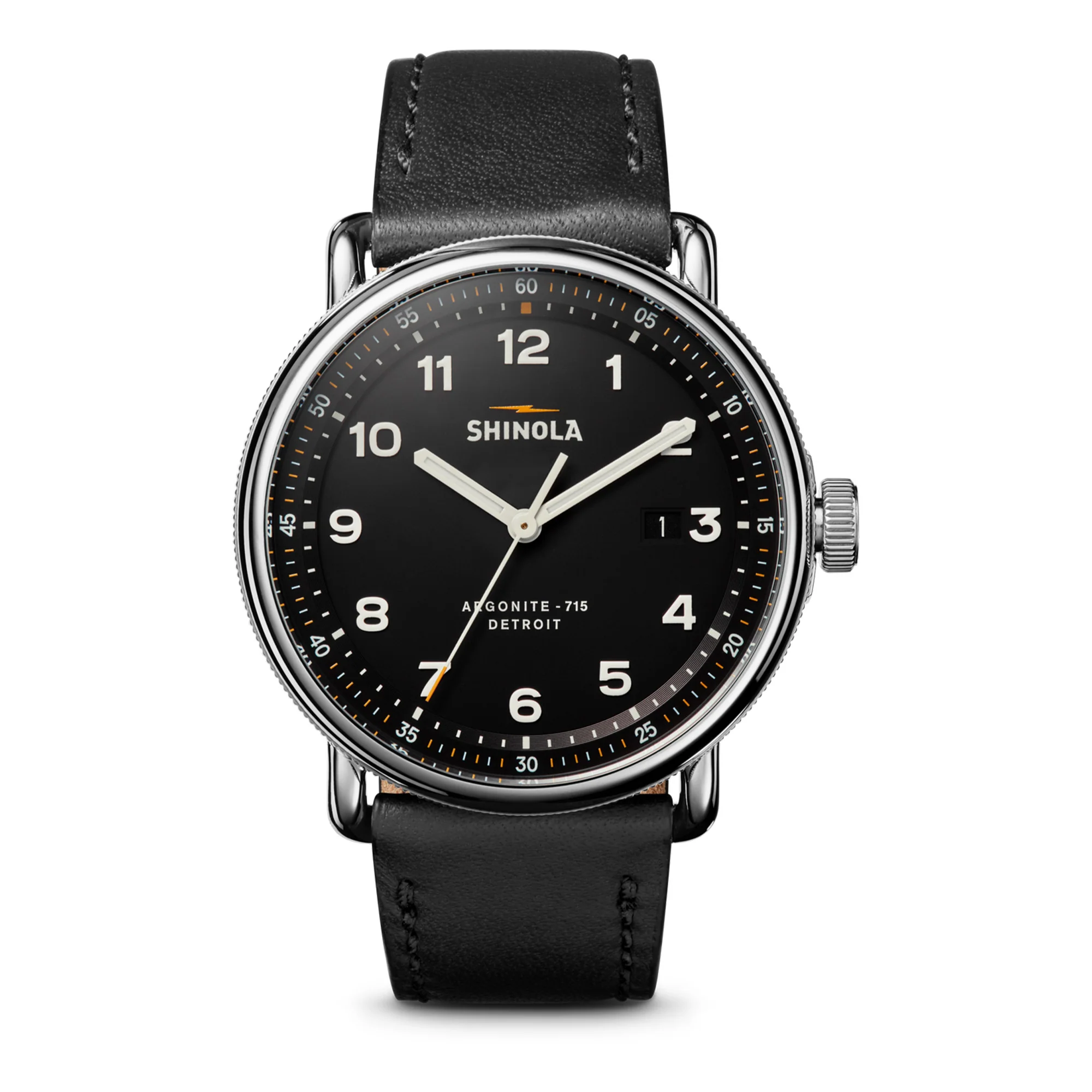 Canfiel Model C56 43mm Black Dial