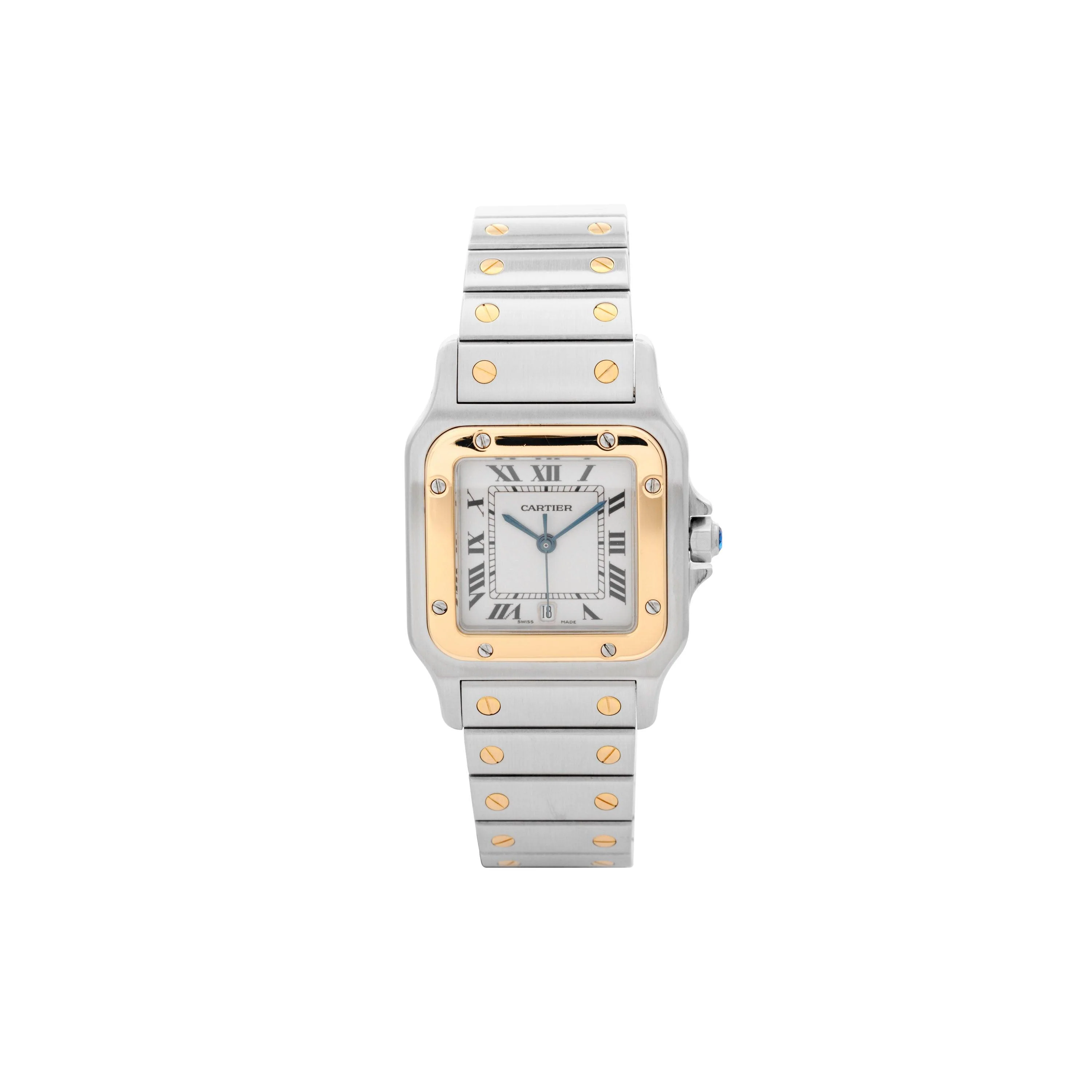 CARTIER STAINLESS STEEL AND GOLD WATCH