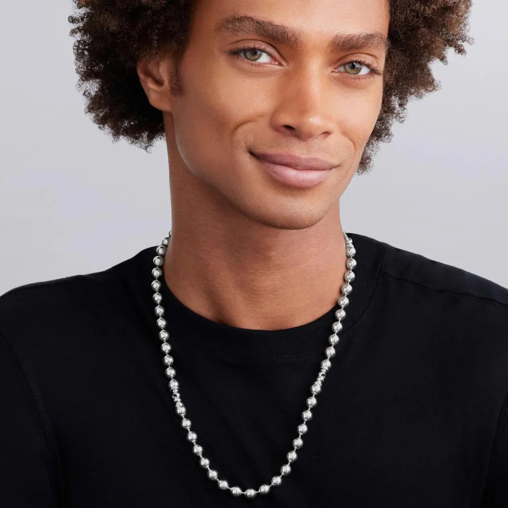Caviar Beaded Chain Necklace | 8mm - Image 4
