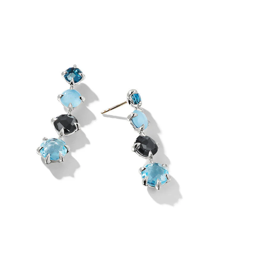 CHATELAINE DROP EARRINGS WITH BLUE TOPAZ - Image 3