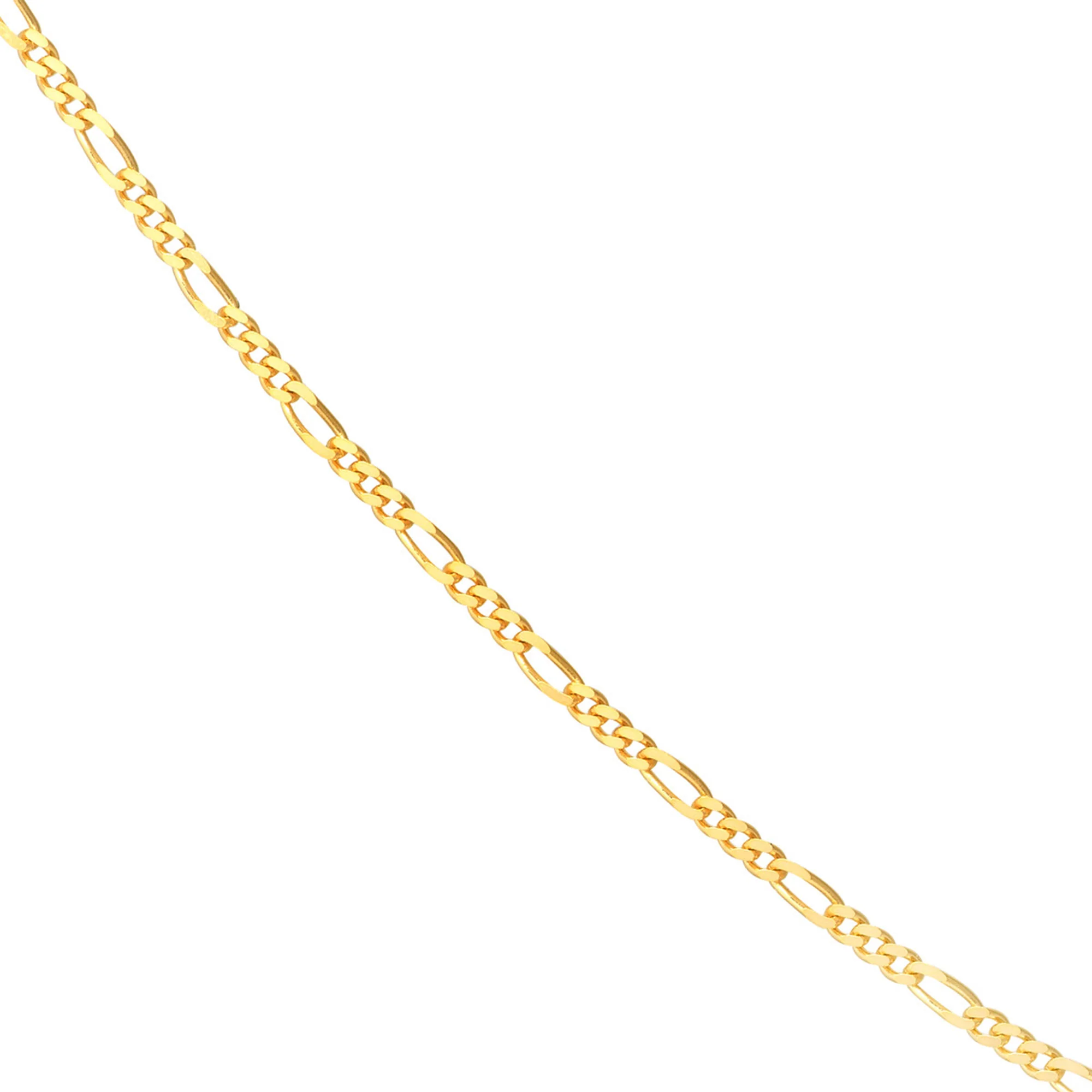 Children's Adjustable Figaro Necklace in 14K Yellow Gold, 15" - Image 2