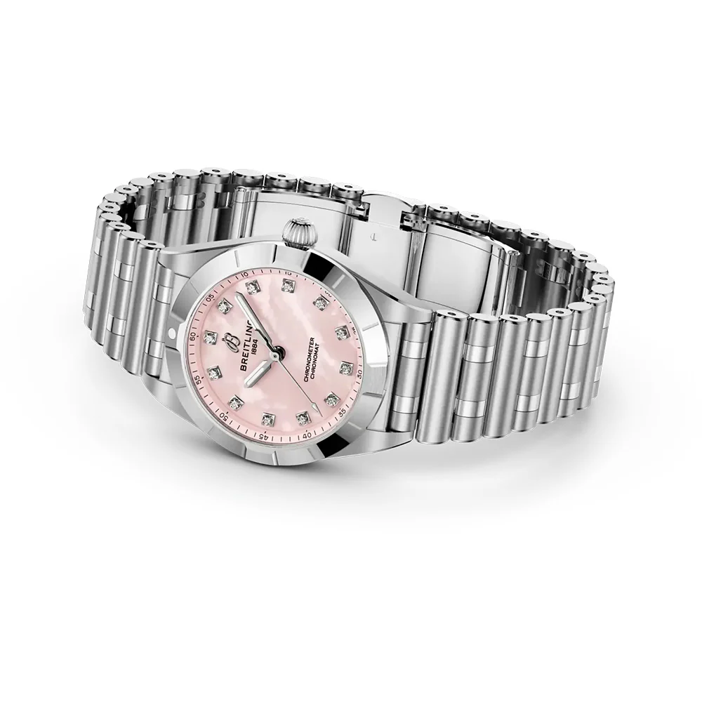 Chronomat Lab Grown Diamond Pink Dial Watch | 28MM | A72310101K1A1 - Image 3