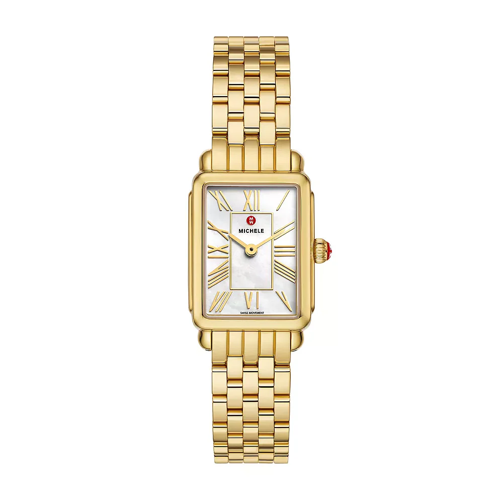 Deco Park 18K Yellow Gold-Plated Mother of Pearl Dial Watch | 29MM | MWW06E000146