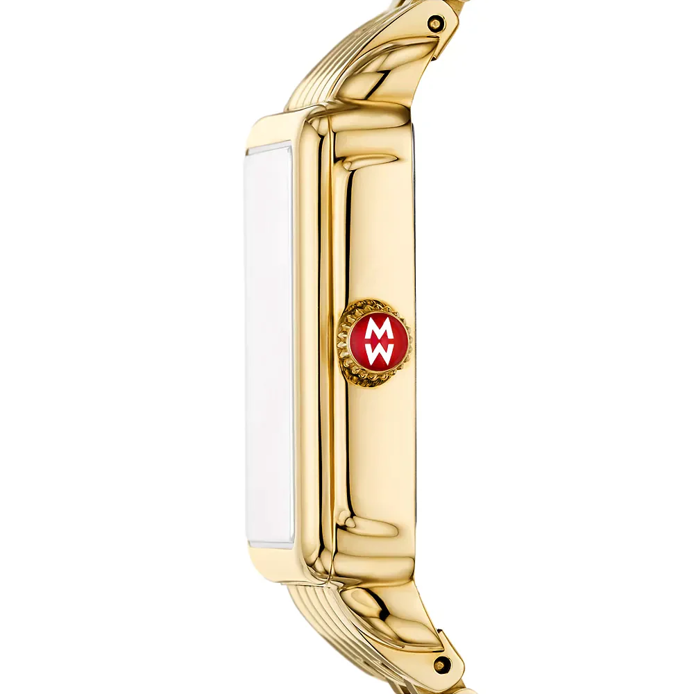 Deco Park 18K Yellow Gold-Plated Mother of Pearl Dial Watch | 29MM | MWW06E000146 - Image 2