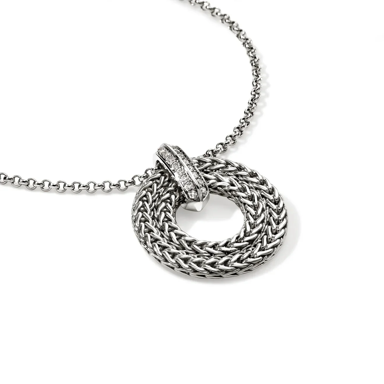 Sterling Silver Sterling Silver 0.21CTTW Diamond Pendant with Chain NECKLACE - Image 2