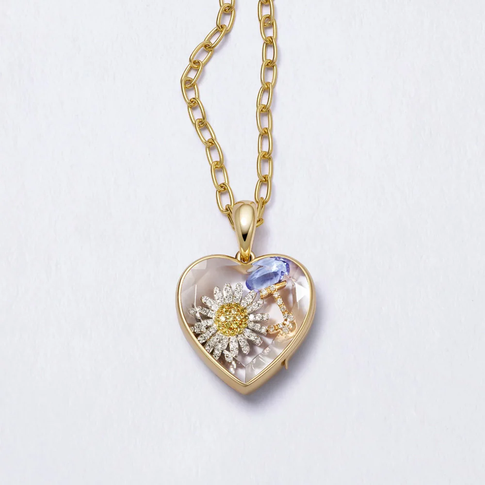 Diamond Letter "A" Charm in 18K Yellow Gold - Image 3