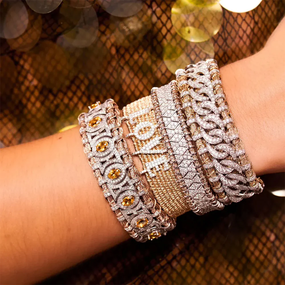 Diamond Rose Gold Thread Bracelet in Sterling Silver, 2.34cttw - Image 5
