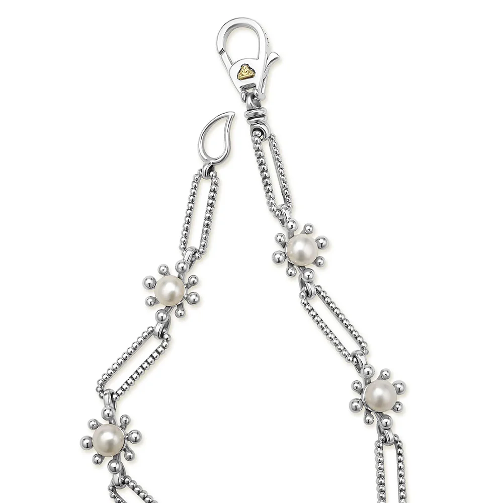 Fleur Pearl Link Bracelet - Image 3