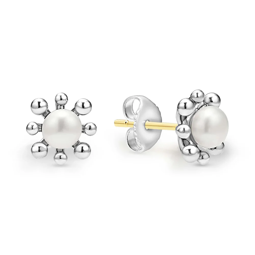 Fleur Pearl Stud Earrings - Image 2