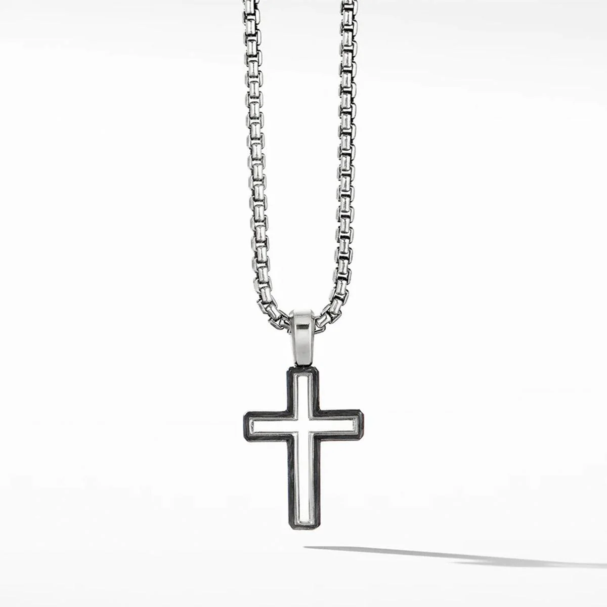 FORGED CARBON CROSS PENDANT