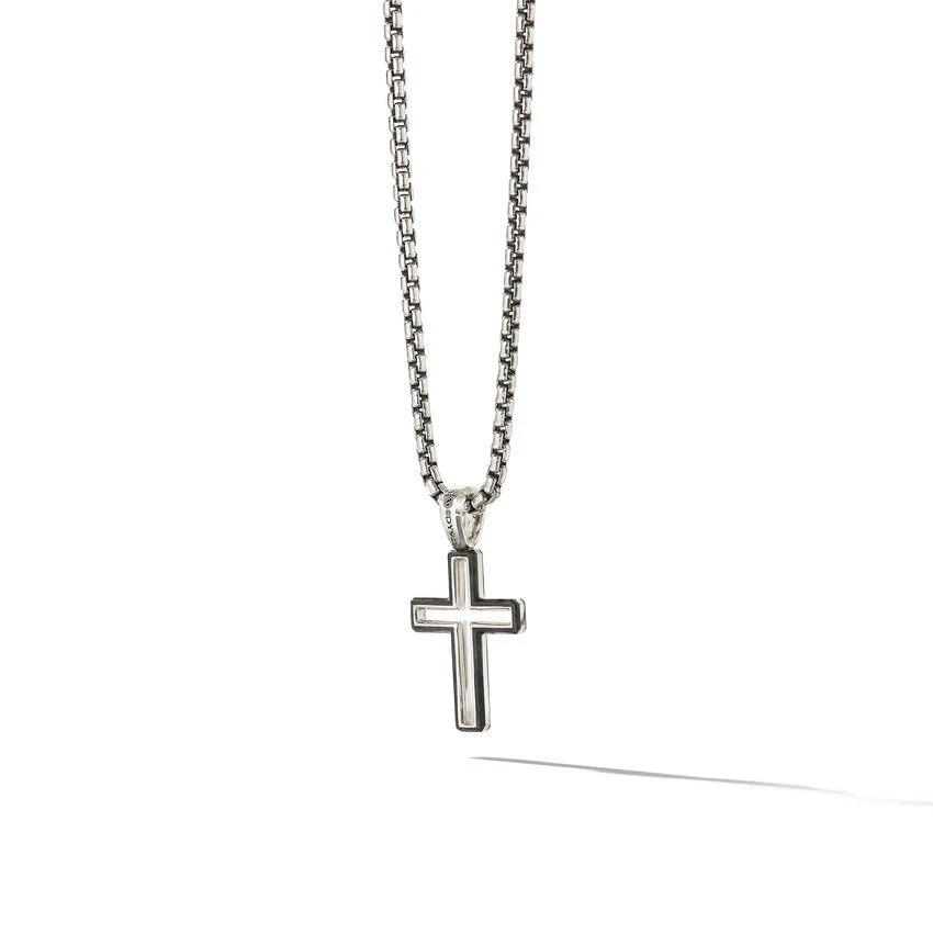 FORGED CARBON CROSS PENDANT - Image 2