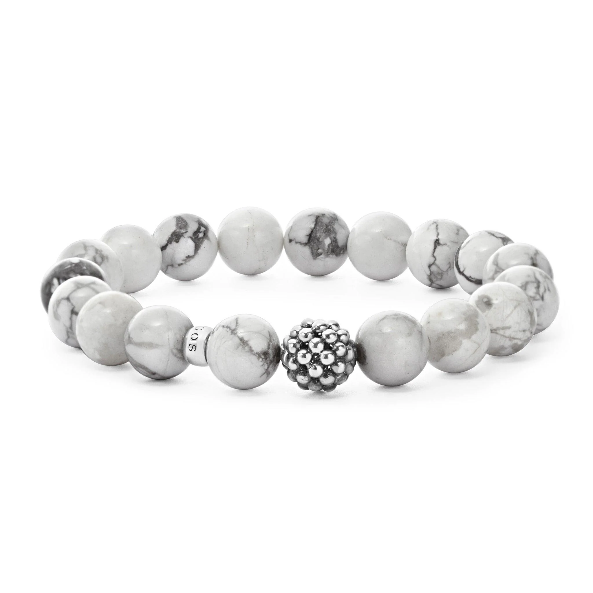 Sterling Silver Howlite Beaded Bracelet - Image 2
