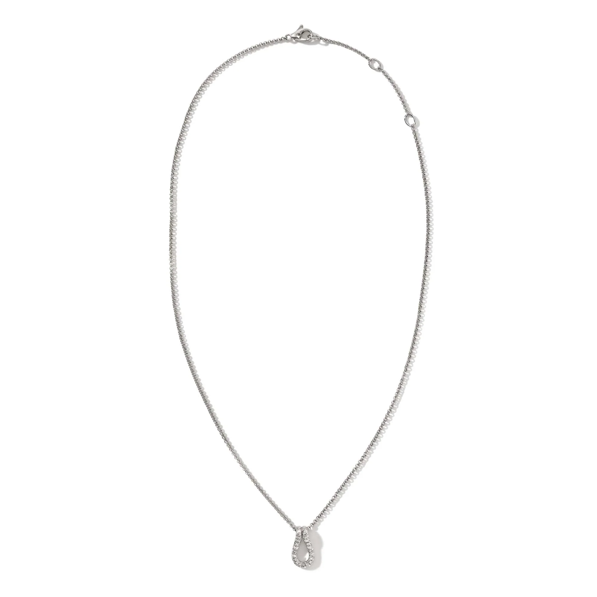 Sterling Silver Sterling Silver 0.18CTTW Diamond Pendant with Chain NECKLACE