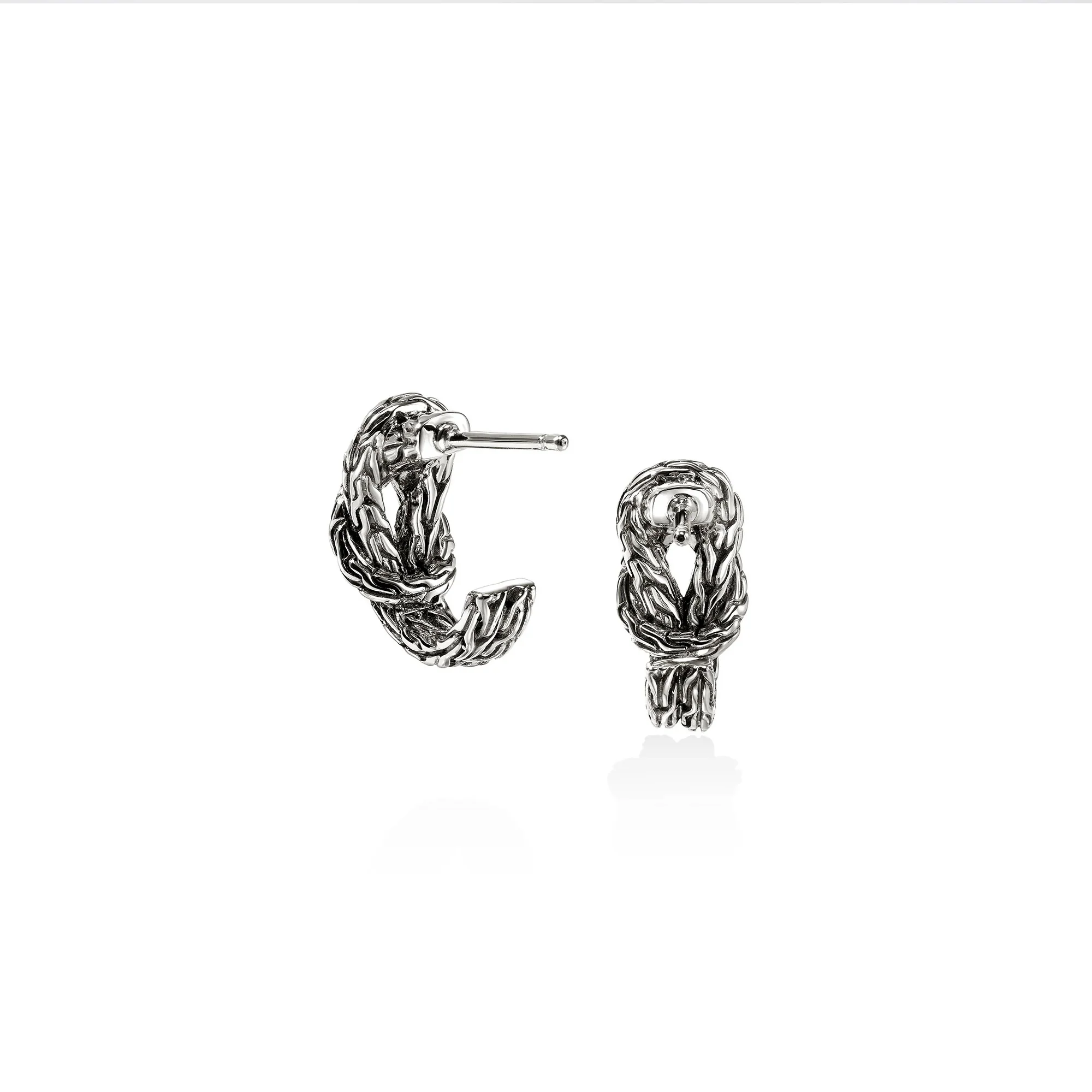 Love Knot Hoop Earring, Sterling Silver, 13MM - Image 4