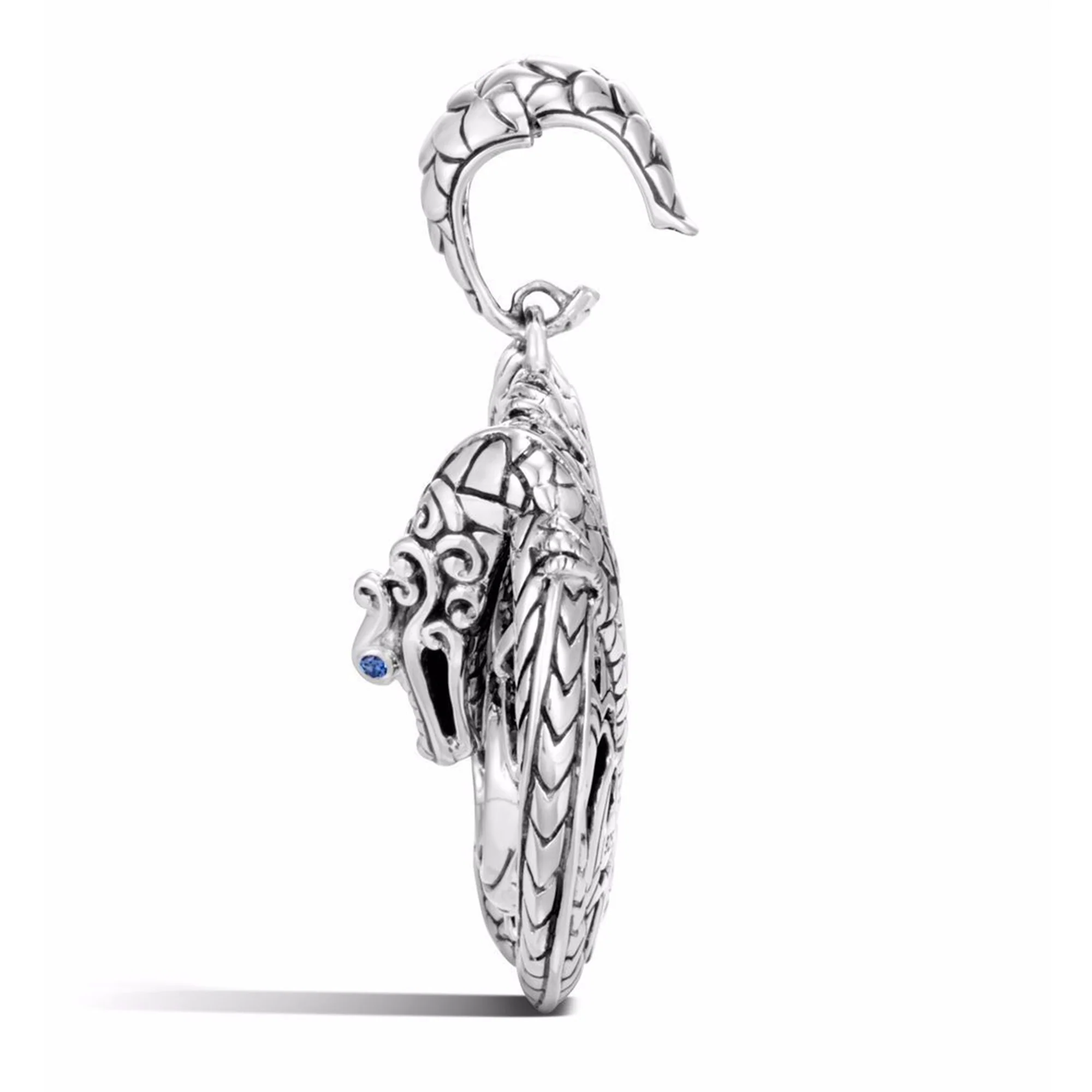 John Hardy Sterling Silver Naga Enhancer with 93 Black Sapphire and 2 Blue Sapphire - Image 2