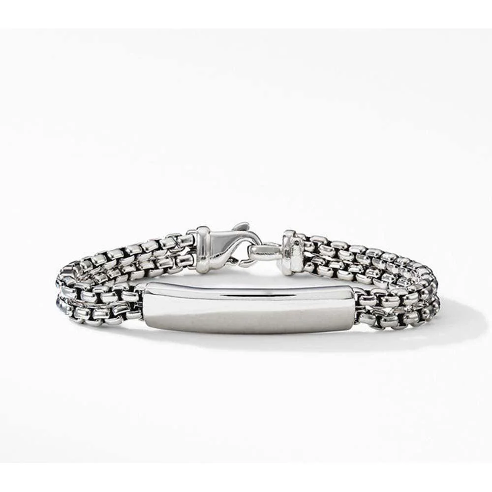 KIDS SILVER ID BAR BRACELET