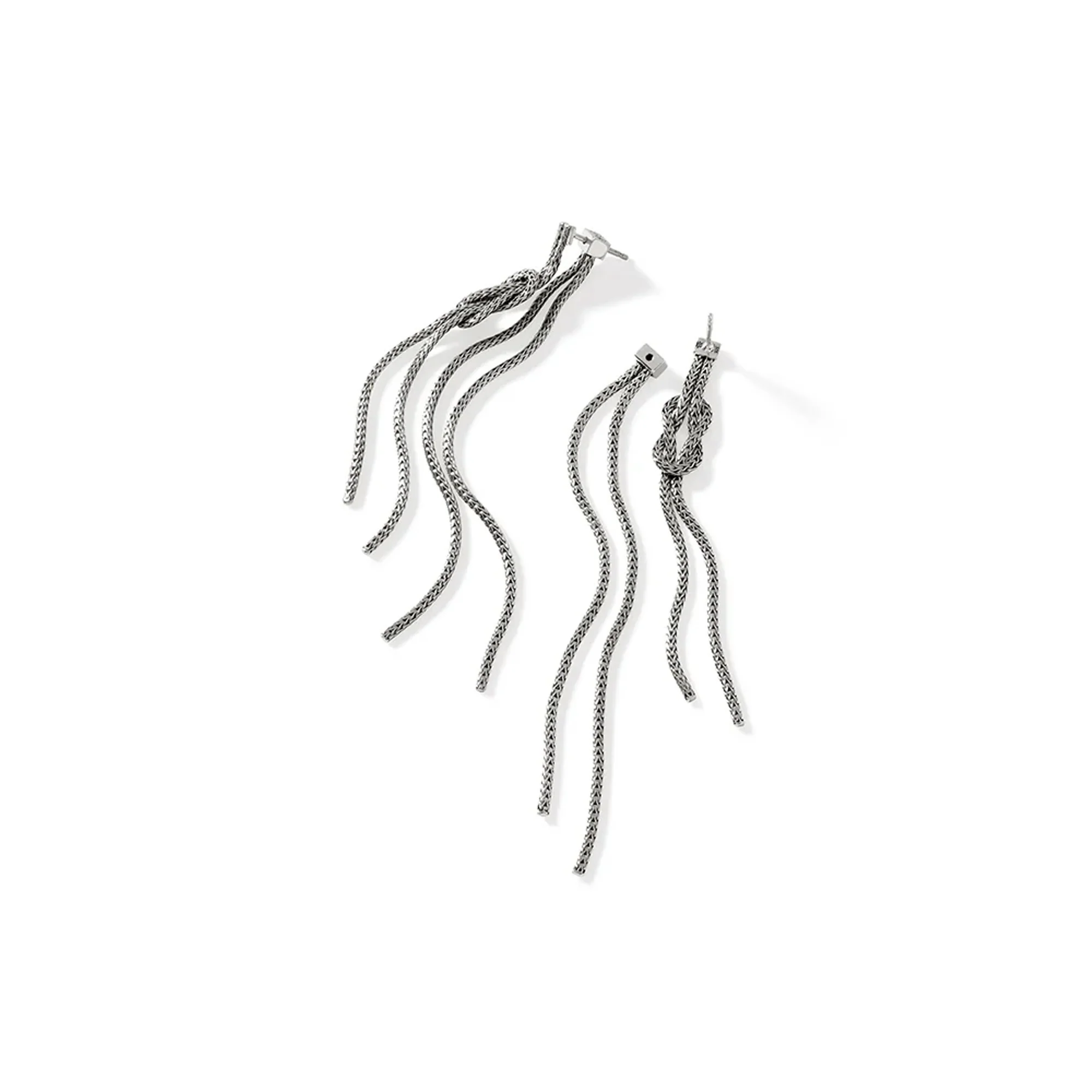 Love Knot Drop Earrings in Sterling Silver - Image 3