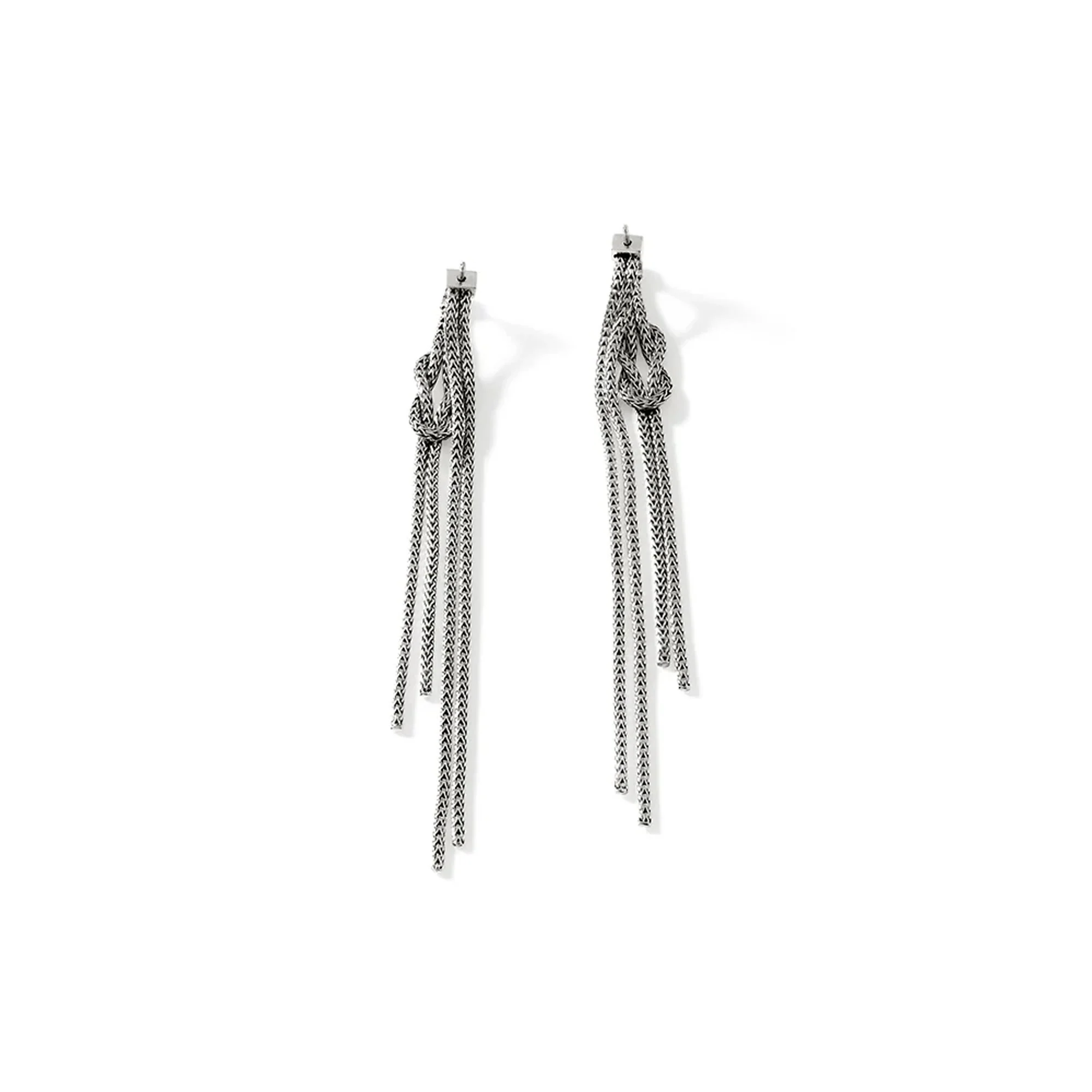 Love Knot Drop Earrings in Sterling Silver - Image 4