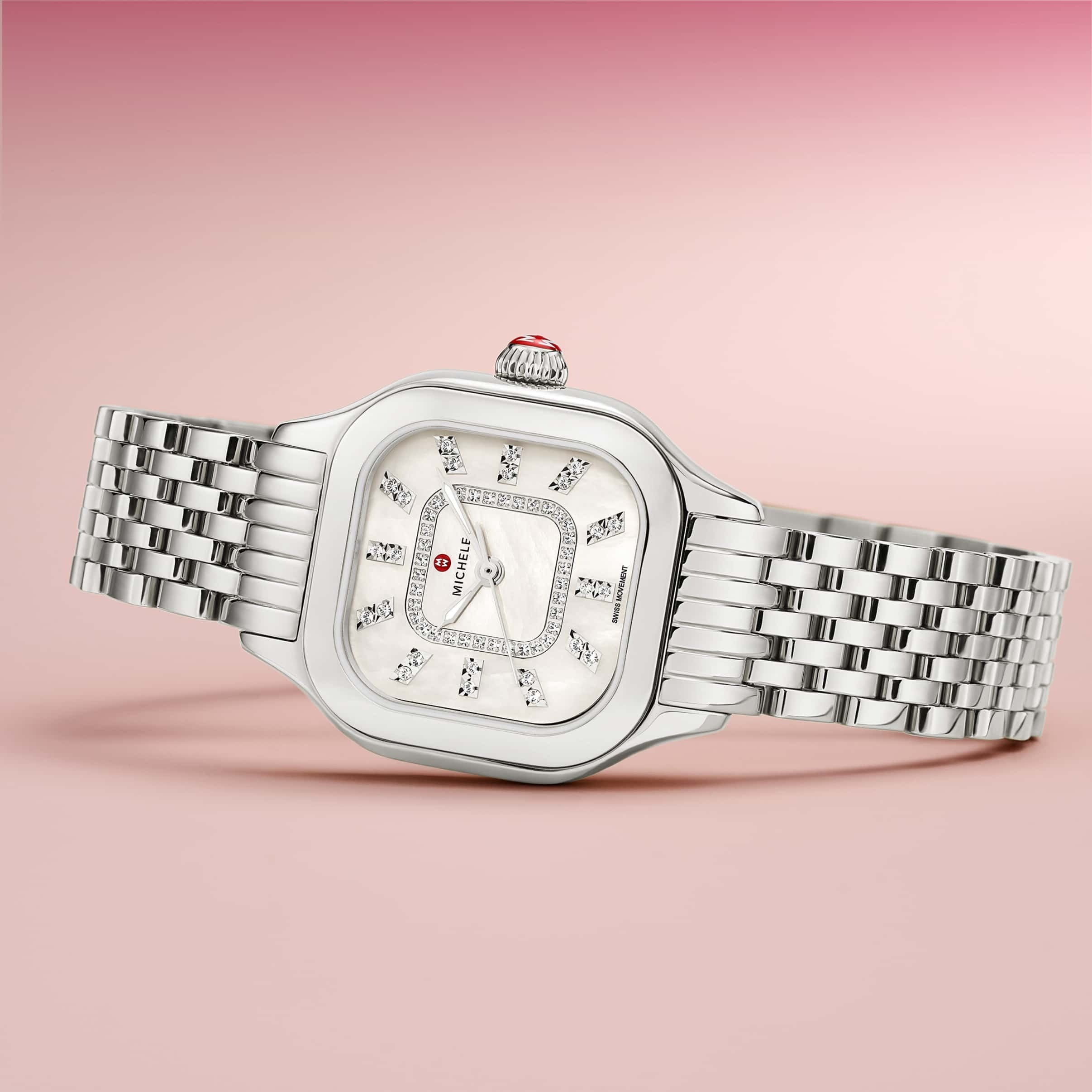 Meggie Stainless Steel Diamond Dial Watch | 29MM | MWW33B000008 - Image 4