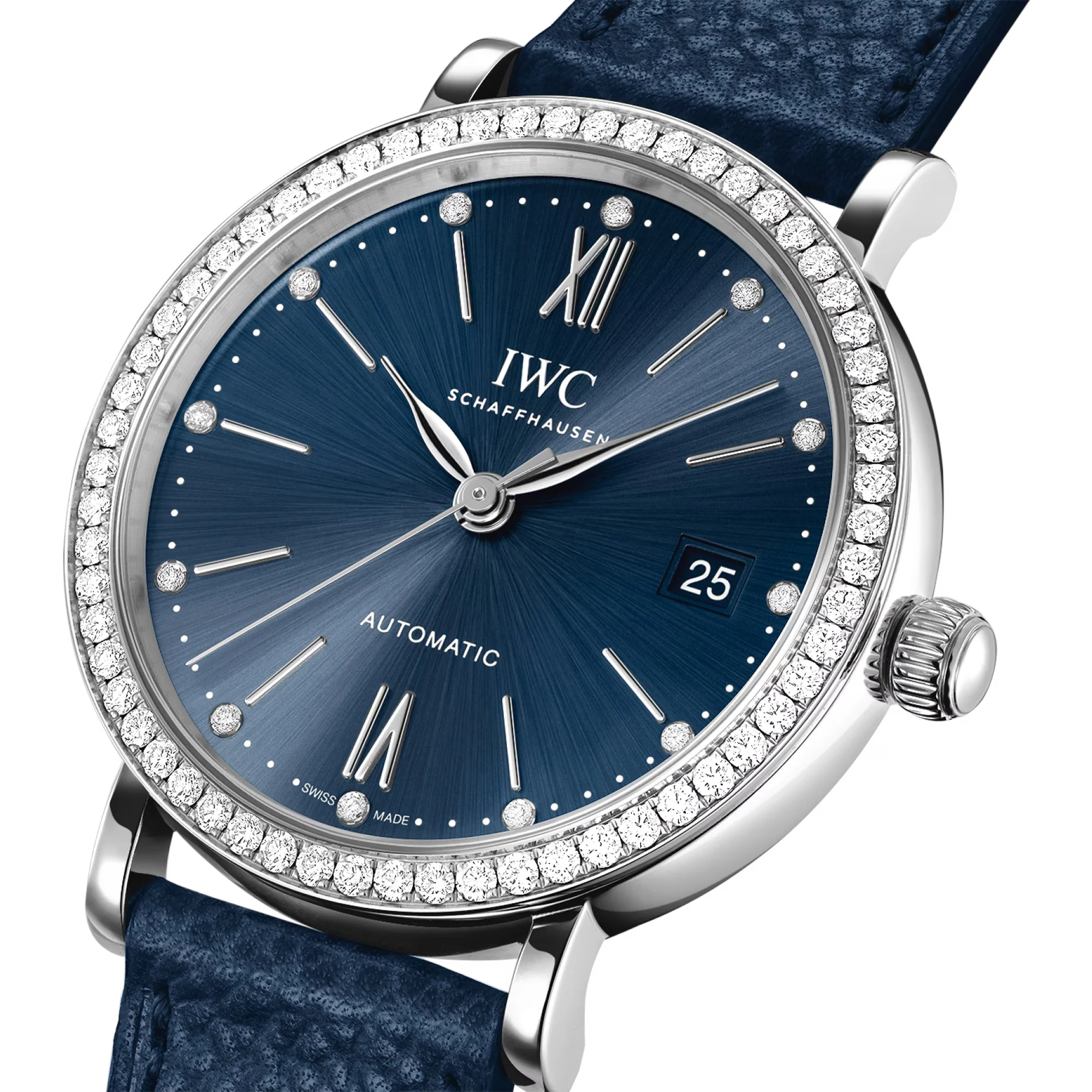 Portofino Stainless Steel Diamond Bezel, Blue Dial Watch | 37MM | IW658602 - Image 4