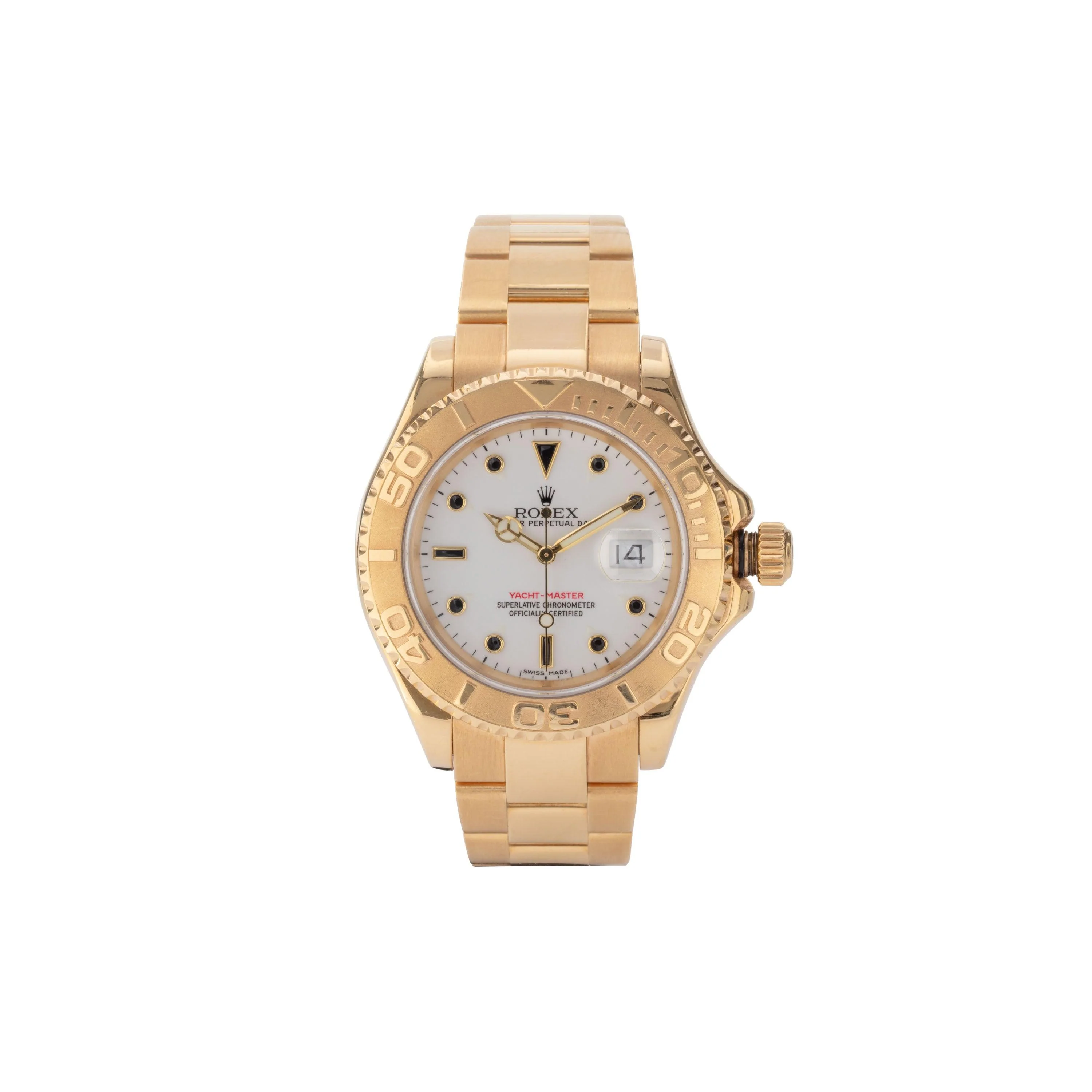 PRE-OWNED ROLEX 40MM 18K YELLOW GLD YACHT-MASTER