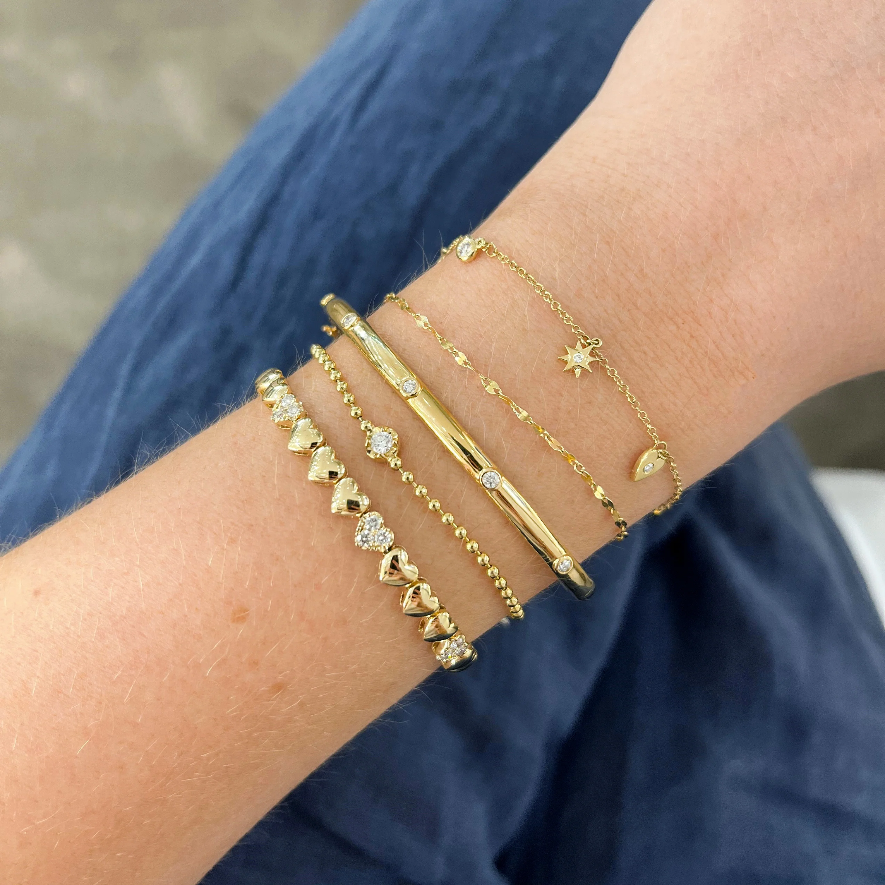 14K Yellow Gold Diamond Bracelet - Image 2
