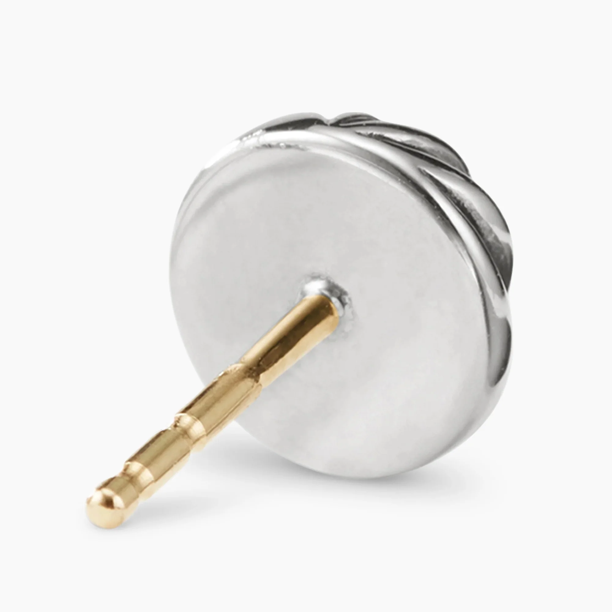 Sculpted Cable Stud Earrings in Sterling Silver - Image 7