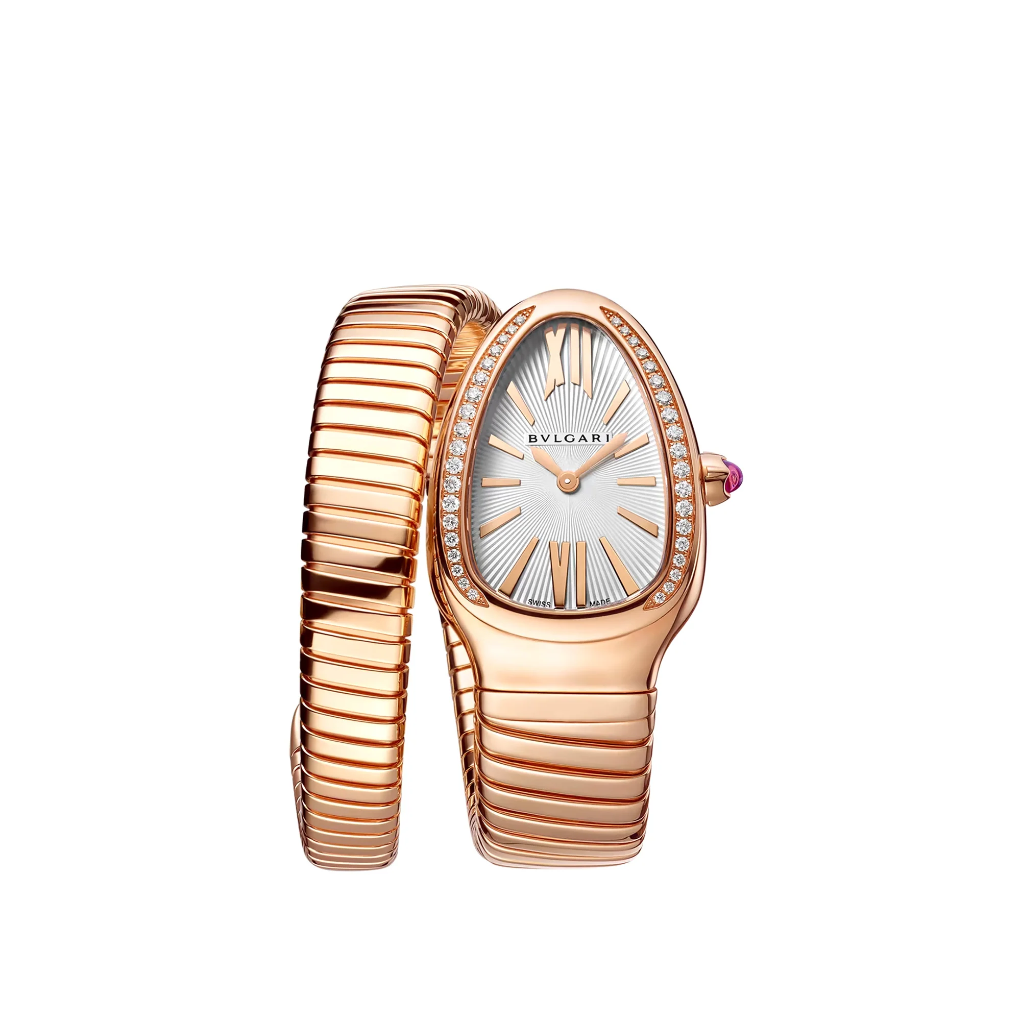 Serpenti Tubogas 35mm 18K Rose Gold Diamond Watch
