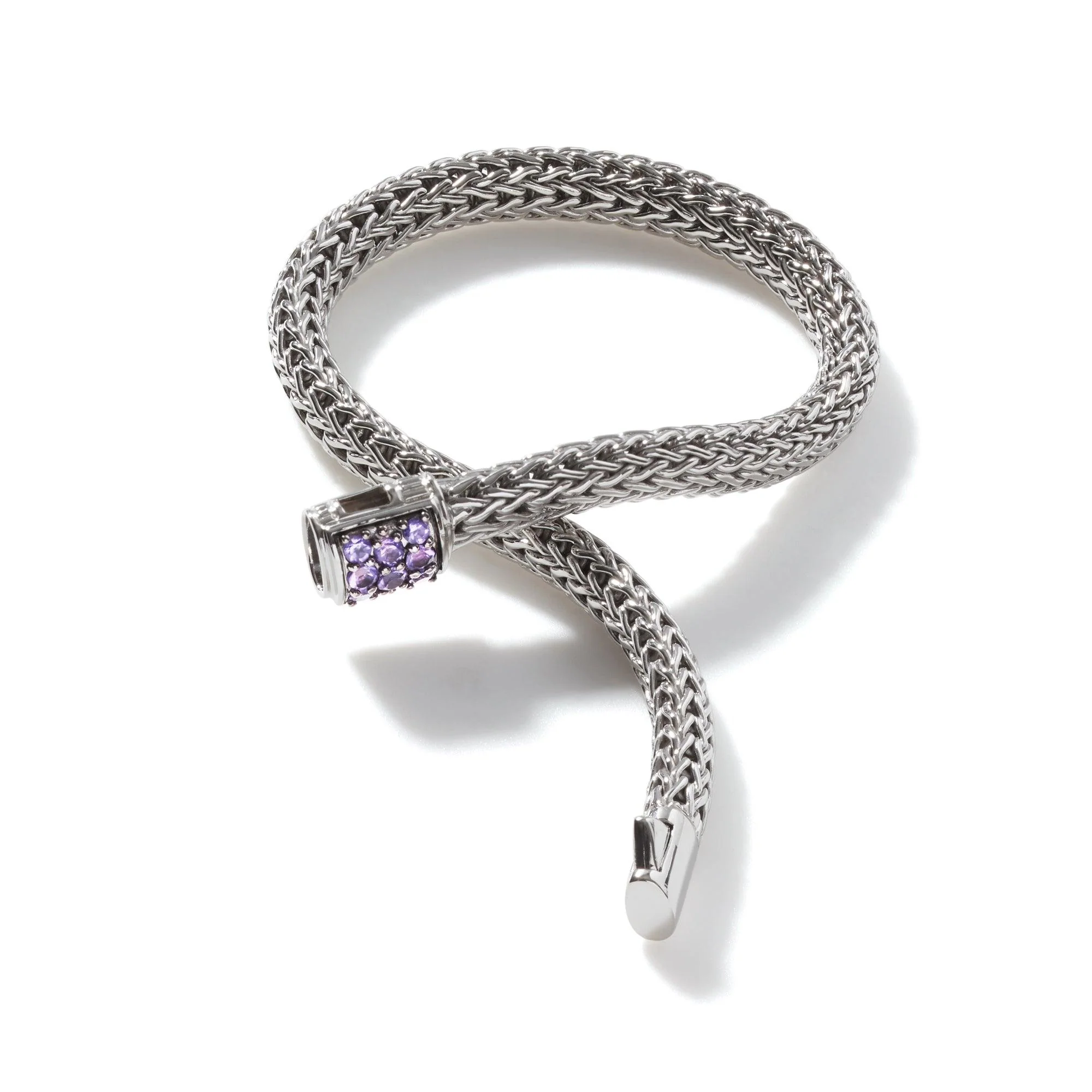 STERLING SILVER AMETHYST BRACELET - Image 2