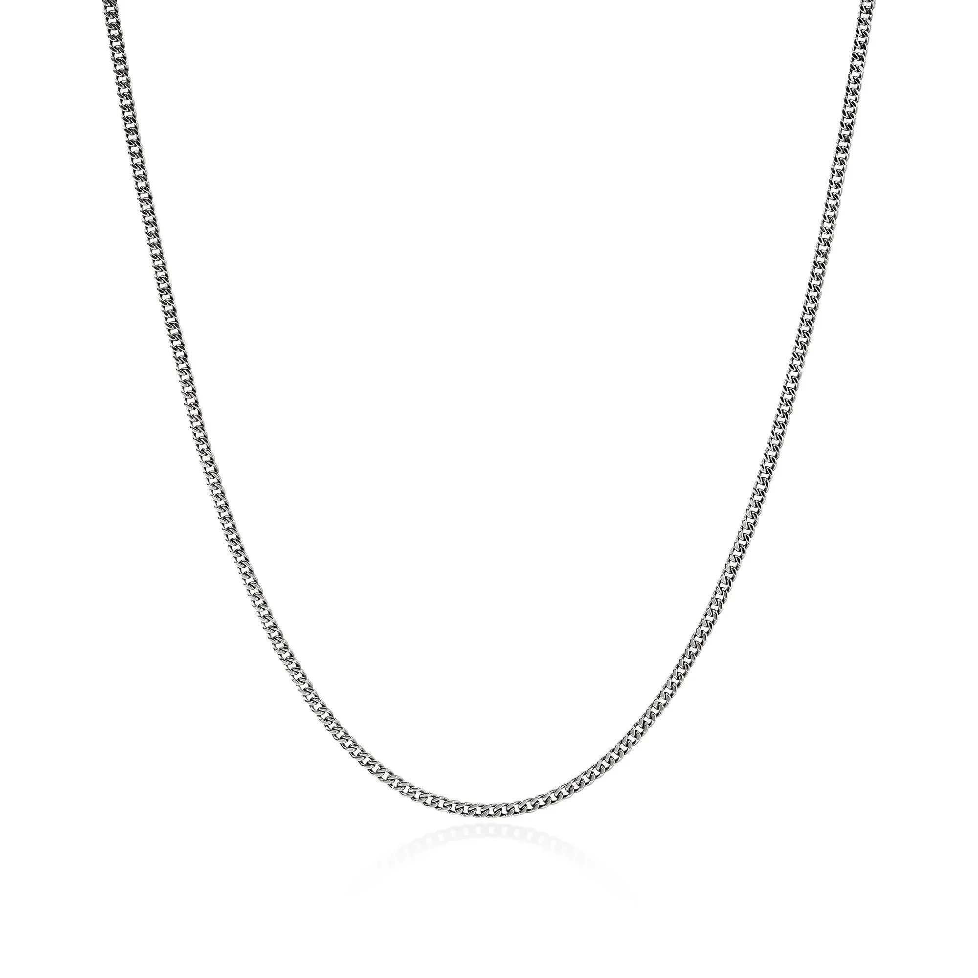 Sterling Silver 22" Curb Link Chain Necklace