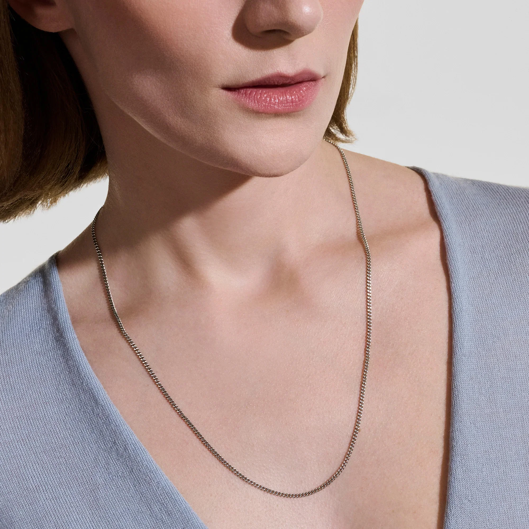 Sterling Silver 22" Curb Link Chain Necklace - Image 4
