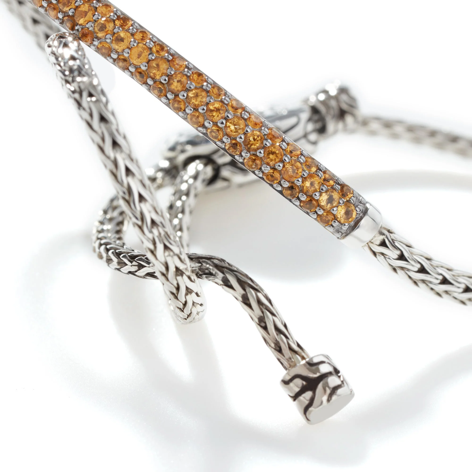Sterling Silver 2.5mm Citrine Adjustable Bracelet - Image 3