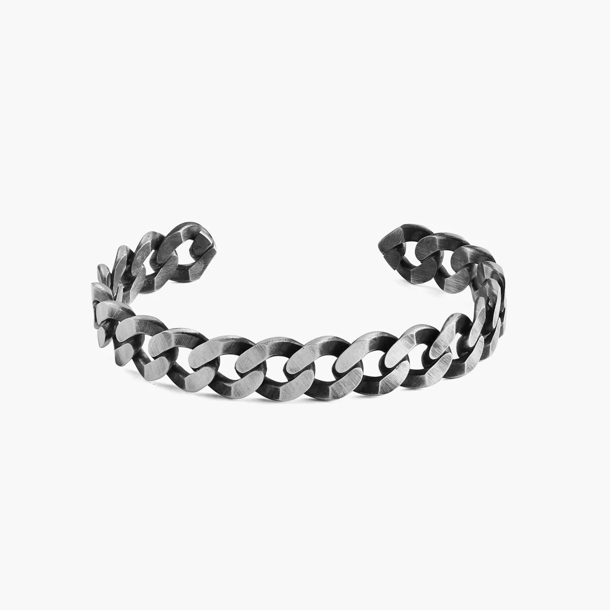 STERLING SILVER CURB BRACELET