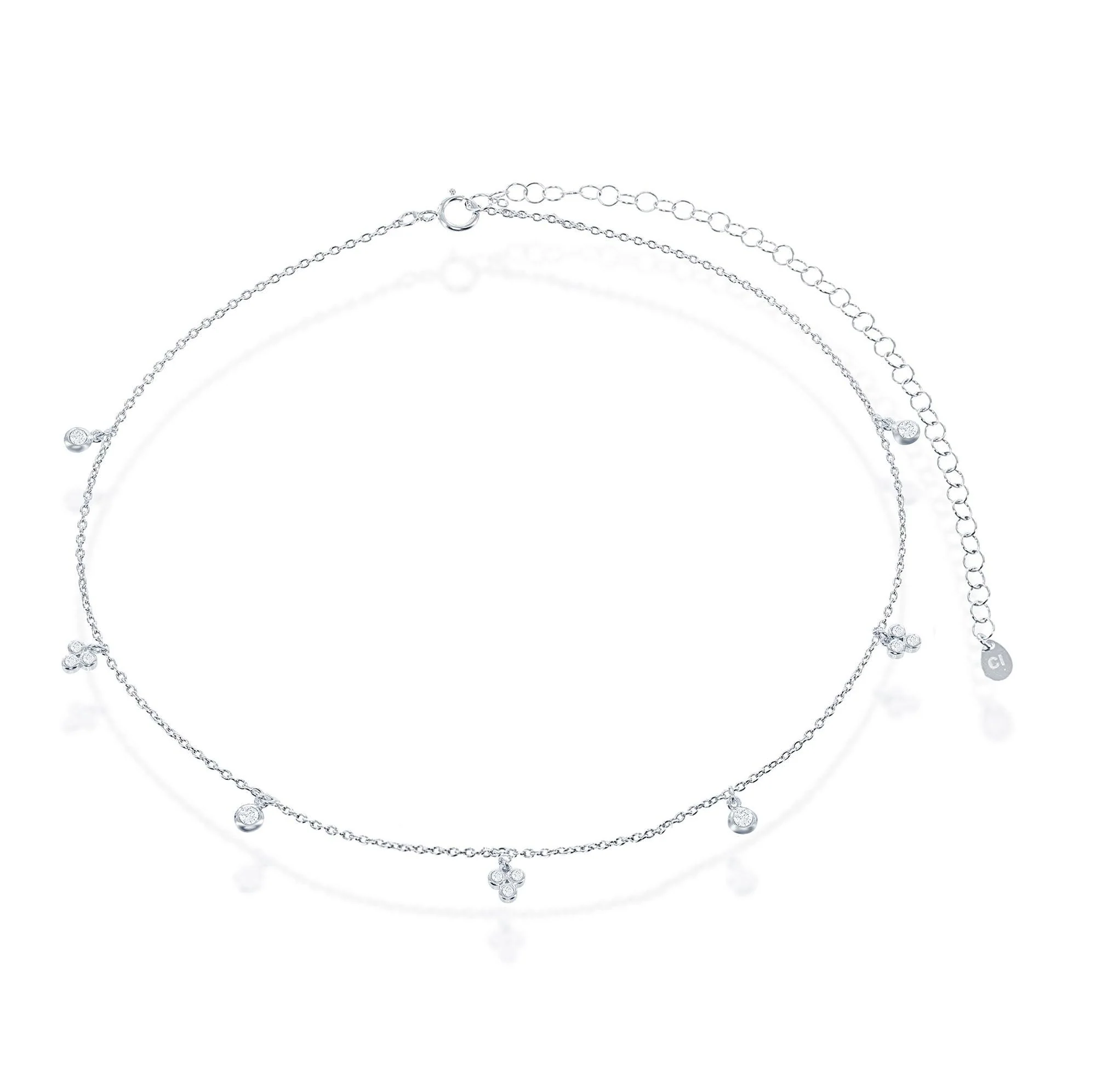 Cubic Zirconia Necklace in Sterling Silver