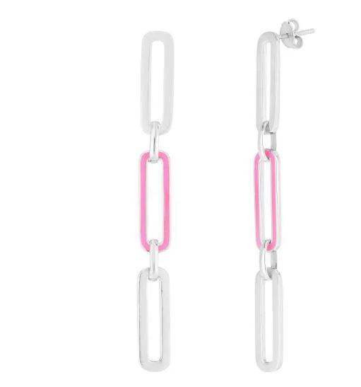 STERLING SILVER PAPERCLIP EARRINGS - Image 2