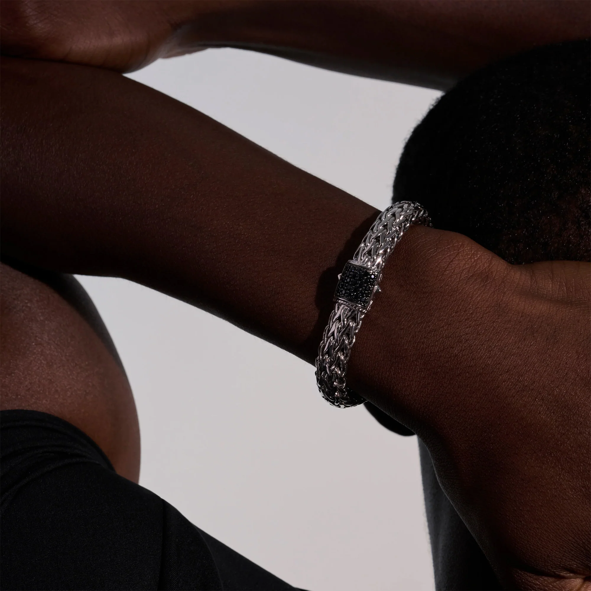 Sterling Silver Black Sapphire Chain Bracelet - Image 6