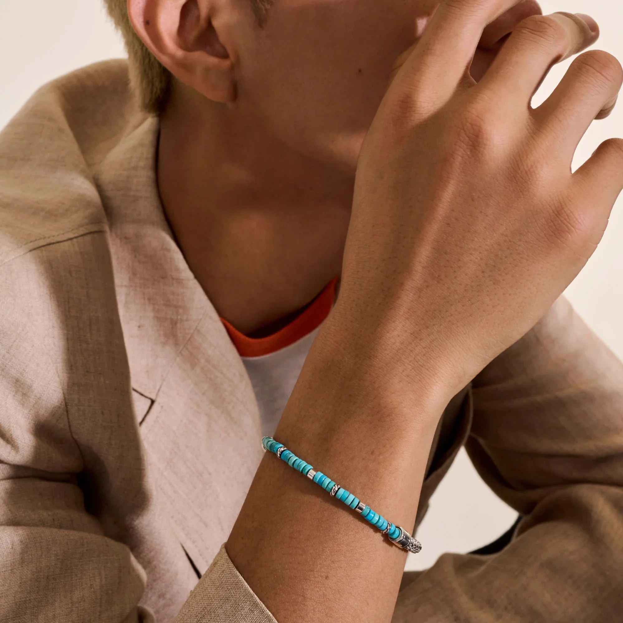 Turquoise Chain Bracelet in Sterling Silver - Image 4
