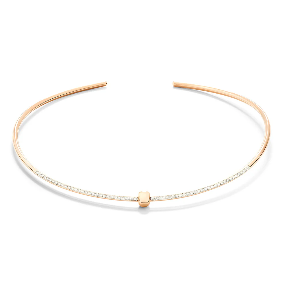 Together Diamond Flexible Choker Necklace in 18K Rose Gold, 0.80cttw - Image 2