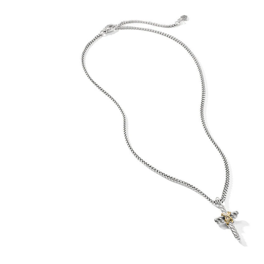 X CROSS NECKLACE WITH 14K YELLOW GOLD - Image 3